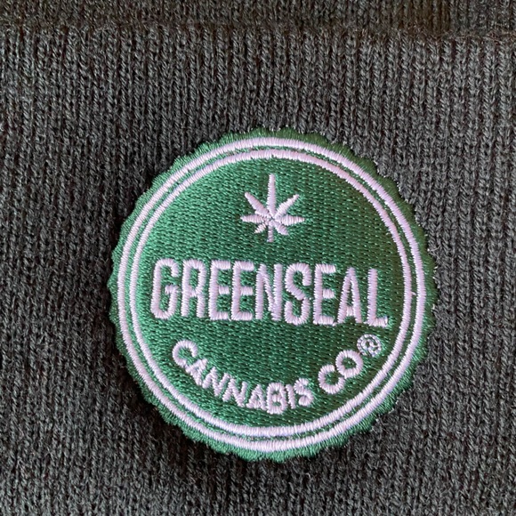 Greenseal Cannabis Weed Brand Black Beanie - Picture 2 of 3